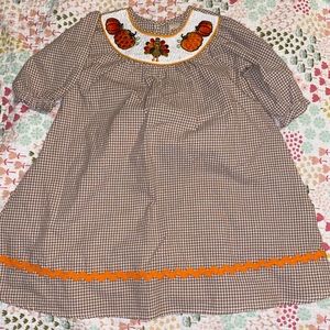Smocked thanksgiving dress
